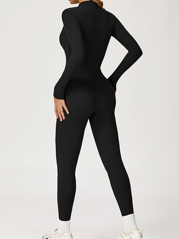 BUYCO Female Fitted Zipper Corset Fleece Jumpsuit