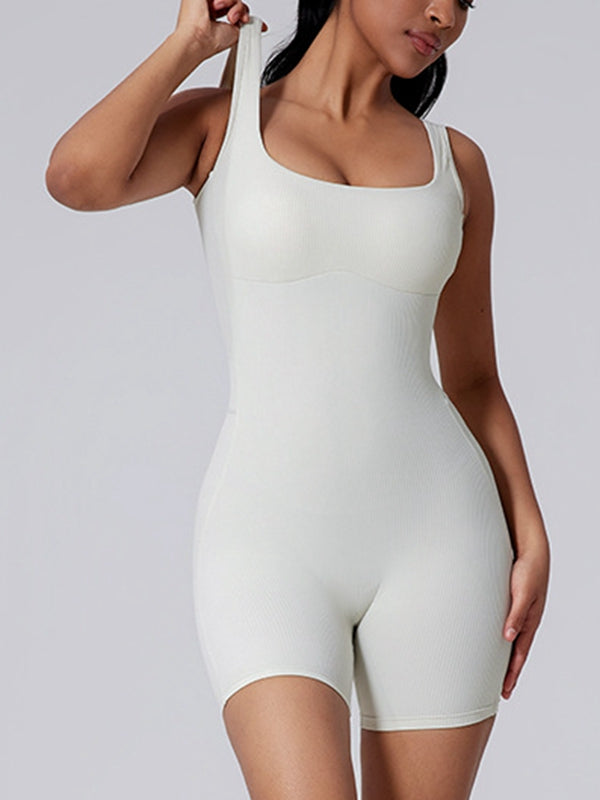 BUYCO Female Ribbed Cross Back Romper