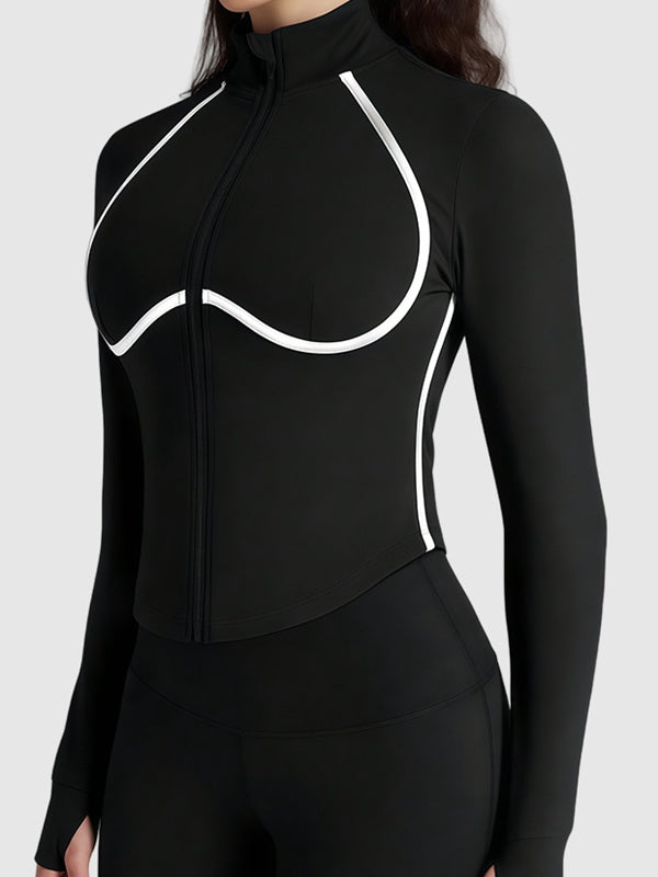 BUYCO Female Zipper Stripes Jacket
