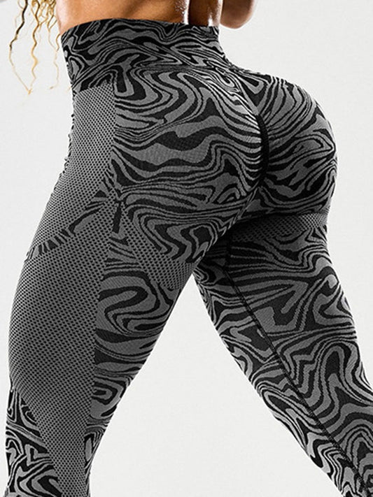 BUYCO Female Fitted Faux Leather Leopard Print Leggings