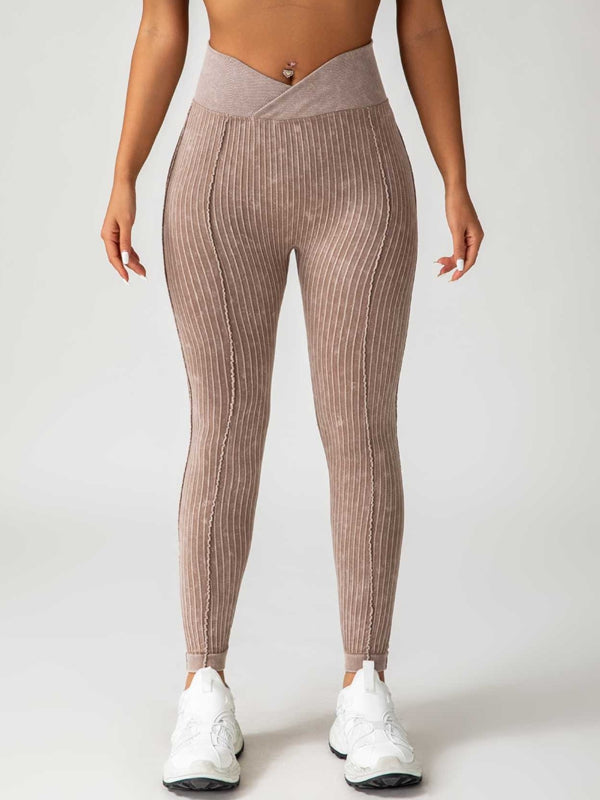 BUYCO Female Ribbed V Shape Waist Leggings