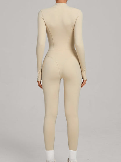 BUYCO Female Fitted Zipper Fleece Jumpsuit