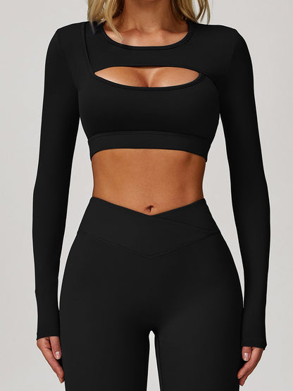 BUYCO Female Fitted Hollow Out Long Sleeves