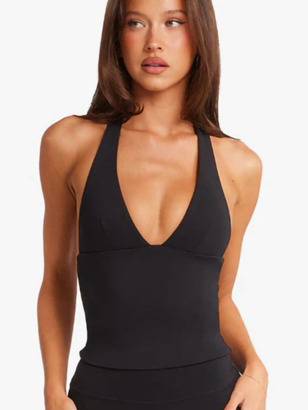 BUYCO Female V Collar Backless Tank