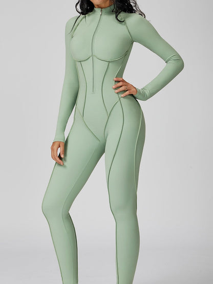 BUYCO Female Fitted Zipper Stitch Performance Jumpsuit