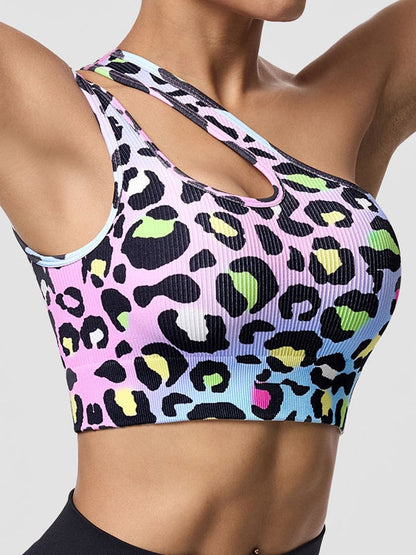 BUYCO Female Leopard Print Cutout Sports Bras