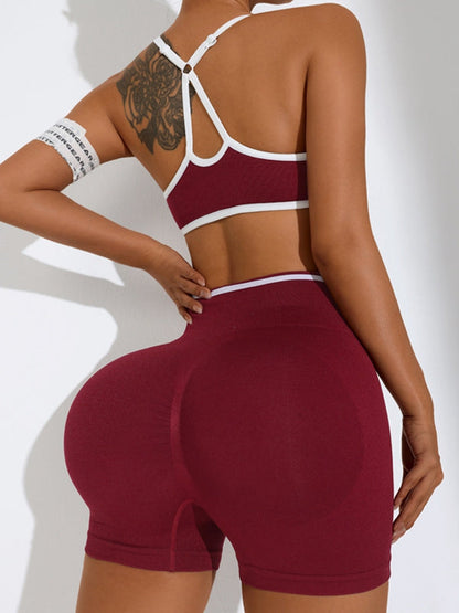 BUYCO Female Contrast Color Stripe Short Tracksuit