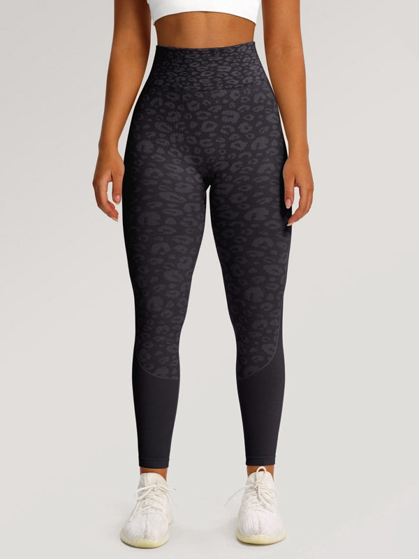 BUYCO Female Seamless Leopard Print Modern Fit Leggings