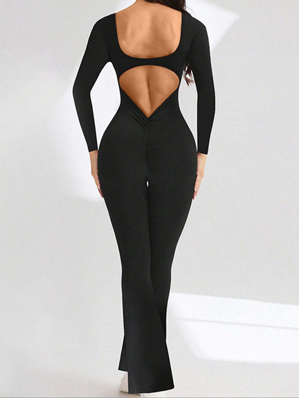 BUYCO Female Long Sleeves Flare Jumpsuit