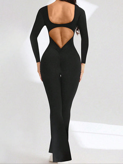 BUYCO Female Long Sleeves Flare Jumpsuit