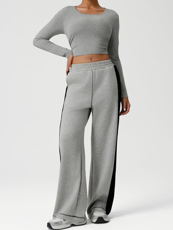 BUYCO Female Contrast Color Stripes Pocket Tracksuit