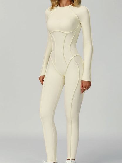 BUYCO Female Heart Backless Long Sleeves Jumpsuit