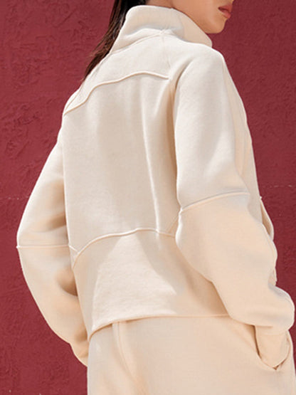 BUYCO Female Pocket Zipper Casual Hoodie