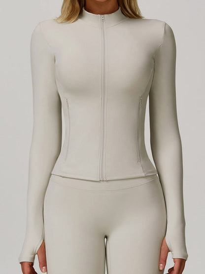 BUYCO Female Zipper Pocket Thumbhole Jacket