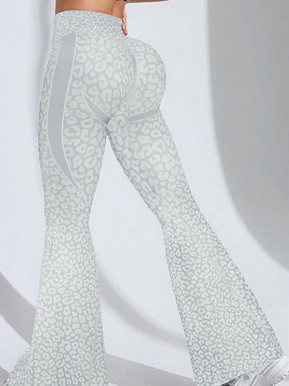 BUYCO Female Leopard Print Flare Leggings