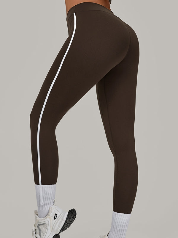 BUYCO Female Contrast Color Stripe Backless Sports Bras