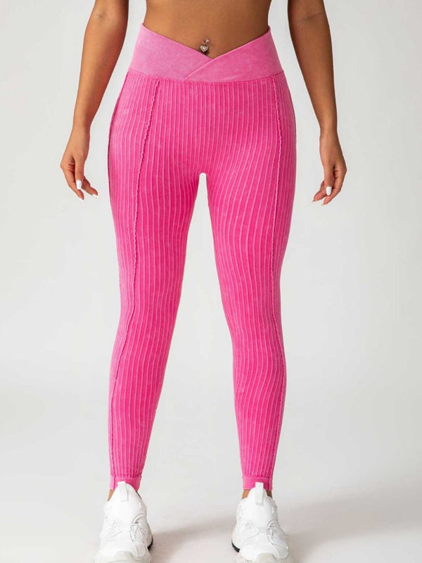 BUYCO Female Ribbed V Shape Waist Leggings