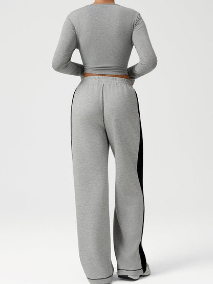 BUYCO Female Contrast Color Stripes Pocket Tracksuit