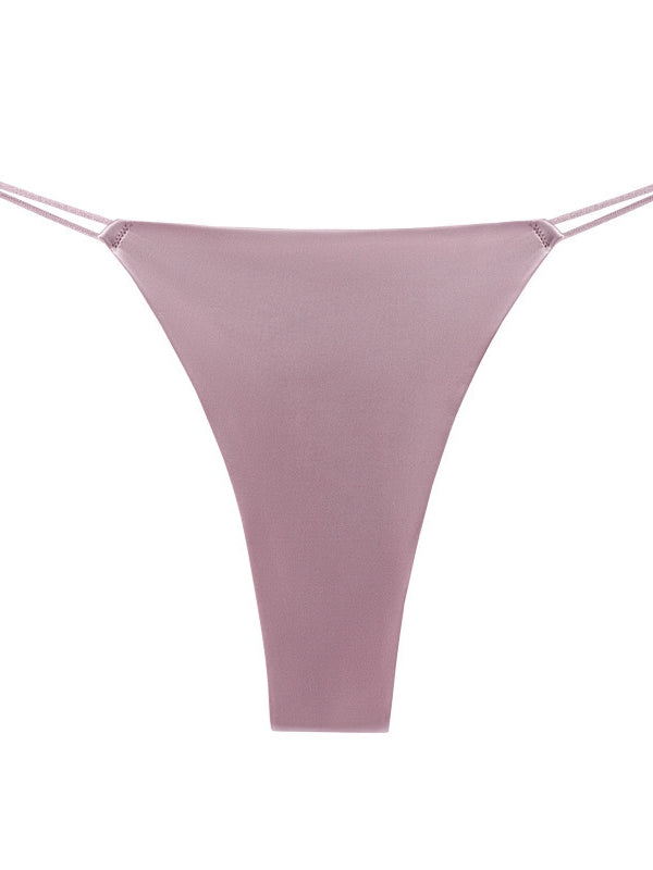 BUYCO Femal Fitted Silk T-back Panties