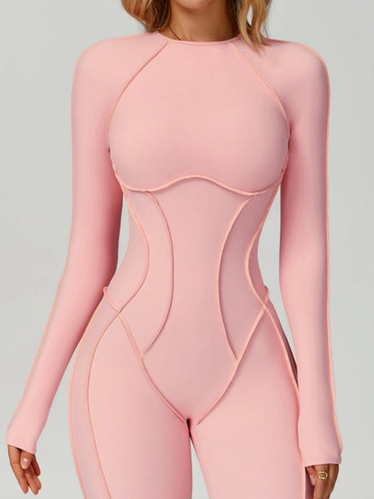 BUYCO Female Heart Backless Long Sleeves Jumpsuit
