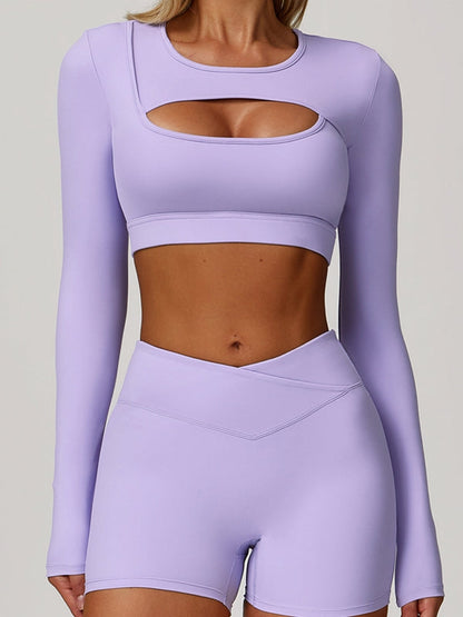 BUYCO Female Fitted Hollow Out Long Sleeves