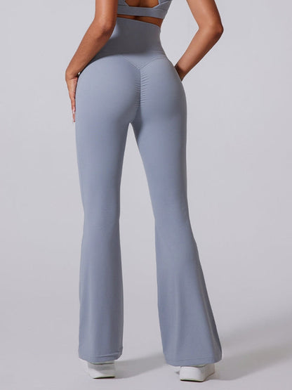 BUYCO Female Super High-rise Ruched Back Flare Leggings