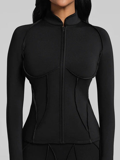 BUYCO Female Super Stylish&Fitted Stitch Performance Zipper Tank