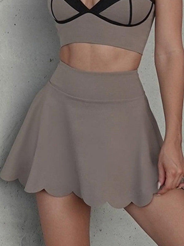 BUYCO Female Wave-edge 2 In 1 Tennis Skirts Suits