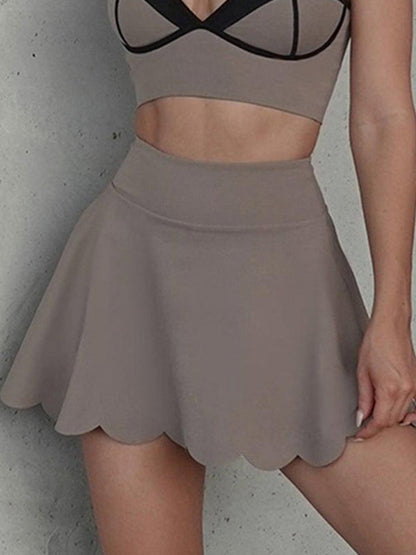 BUYCO Female Wave-edge 2 In 1 Tennis Skirts Suits