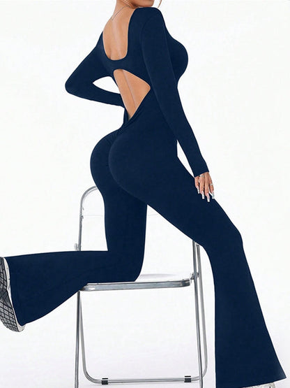 BUYCO Female Long Sleeves Flare Jumpsuit