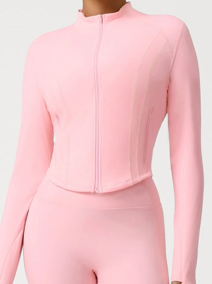 BUYCO Female Basic Zipper Pocket Jacket