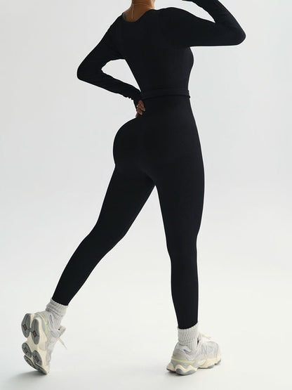 BUYCO Female Ribbed U Collar Jumpsuit