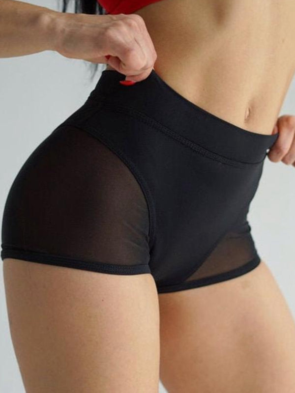 BUYCO Female Fitted Sheer Mesh Quick-dry Shorts
