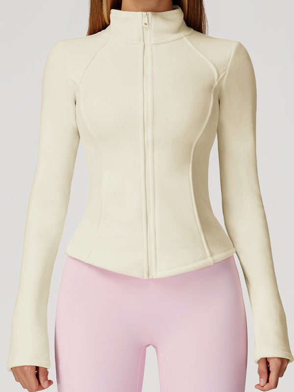 BUYCO Female Pocket Zipper Fleece Jacket
