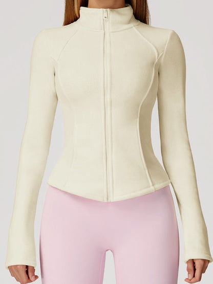 BUYCO Female Pocket Zipper Fleece Jacket