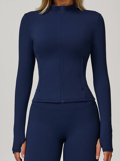 BUYCO Female Zipper Pocket Thumbhole Jacket