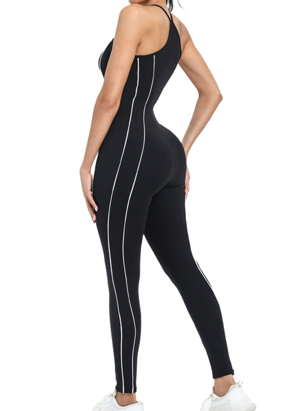 BUYCO Female Contrast Color Stripes Skinny Jumpsuit