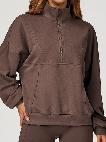BUYCO Female Zipper Pocket Casual Hoodie