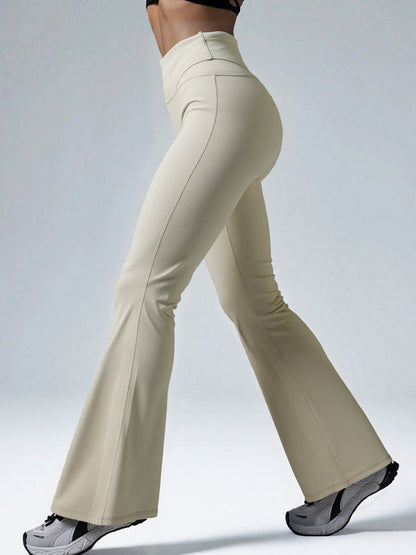 BUYCO Female Zipper Pocket Flare Leggings