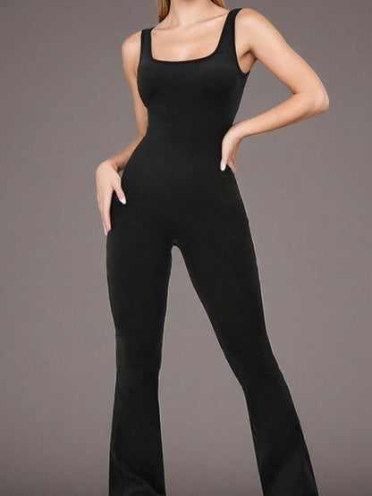 BUYCO Female Cross Back Flare Jumpsuit