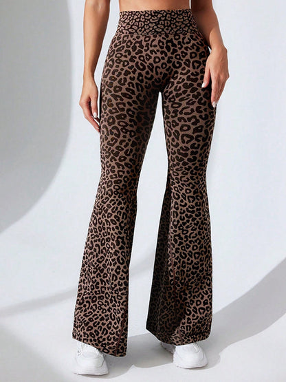 BUYCO Female Leopard Print Flare Leggings