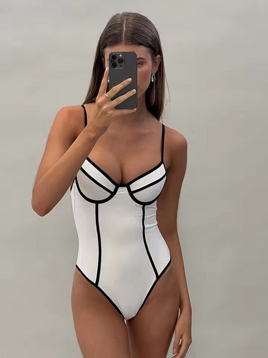 BUYCO Female Fitted Contrast Color One Piece