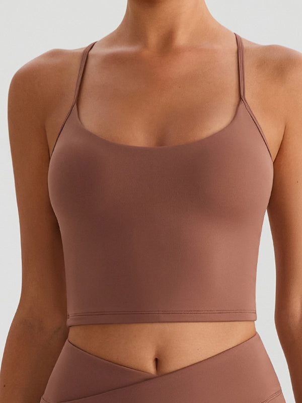 BUYCO Female Cross Back U Collar Tank