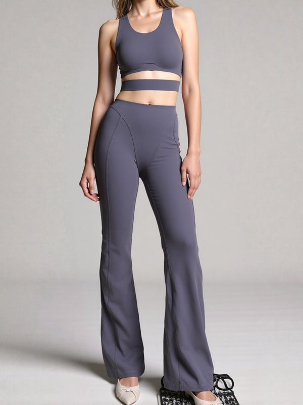 BUYCO Female Fitted Hollow Out Push-up Flare Tracksuit