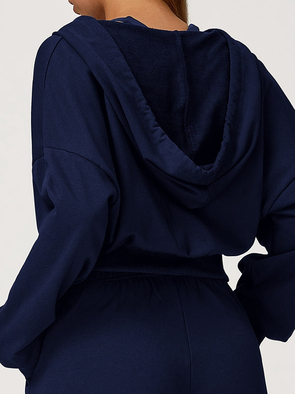 BUYCO Female Pocket Casual Zipper Hoodie