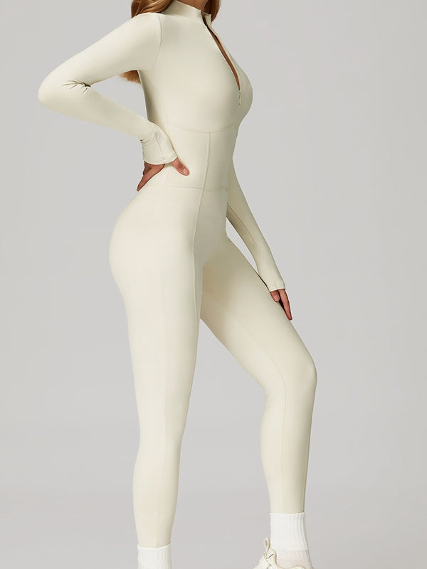 BUYCO Female Fitted Zipper Corset Fleece Jumpsuit