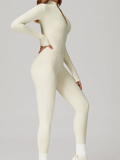 BUYCO Female Fitted Zipper Corset Fleece Jumpsuit