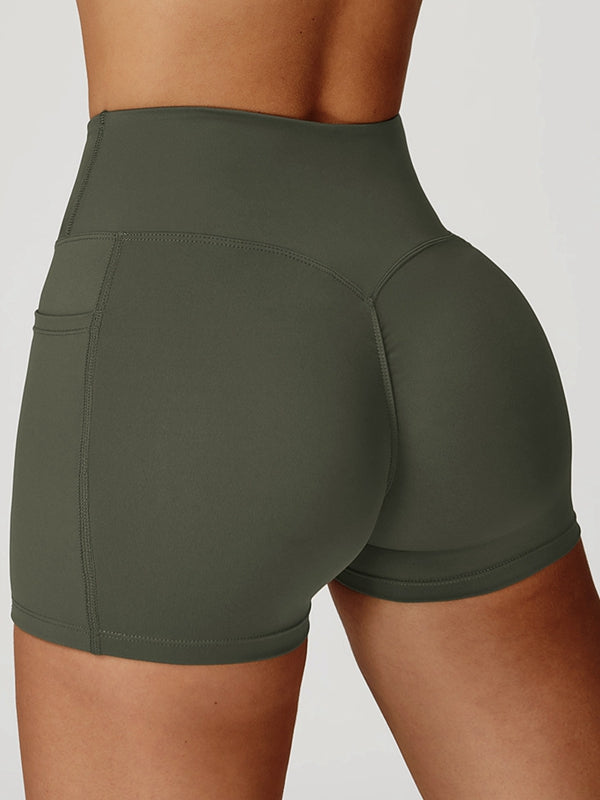 BUYCO Female V shape-waist Pocket Shorts