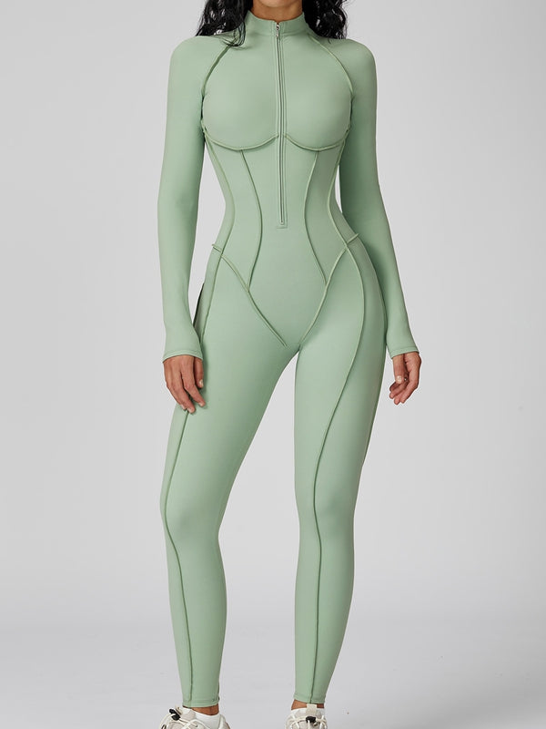 BUYCO Female Fitted Zipper Stitch Performance Jumpsuit