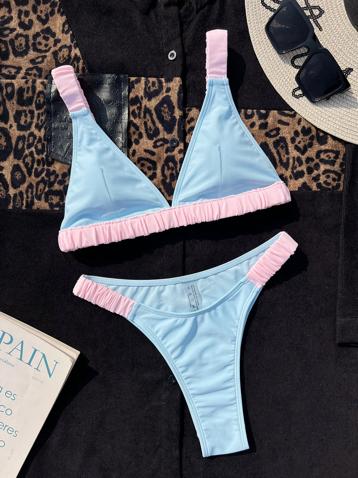 BUYCO Female Fitted Contrast Color Bikini Set